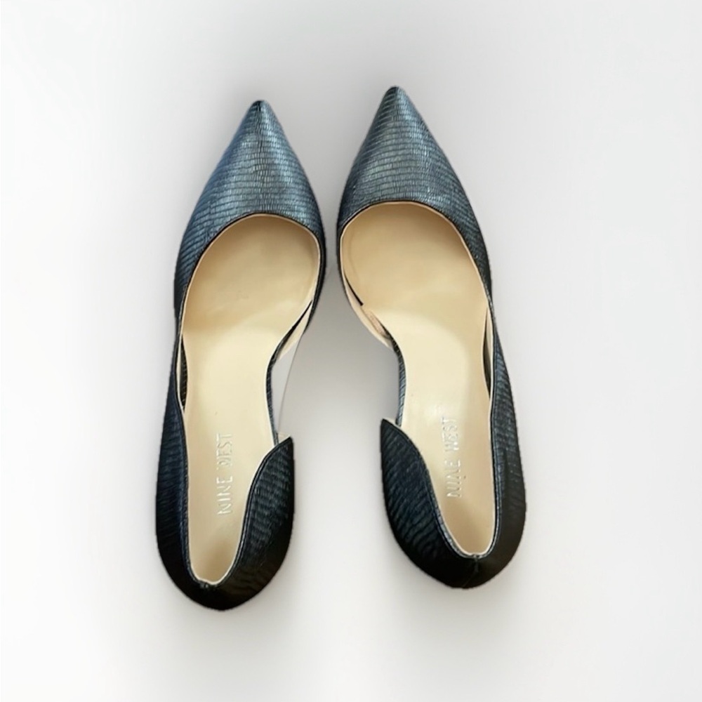 Nine West Textured Black Pointed Flats